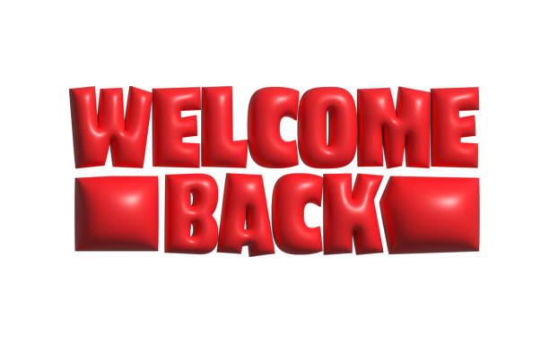 istock Hand Lettering WELCOME BACK. 3D Realistic Stylish Isolated on White 1746035647