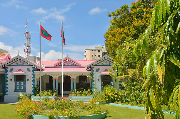 Maldives Presidental Residence stock photo