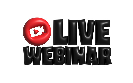 Hand Lettering LIVE WEBINAR. 3D Realistic Stylish Isolated on White