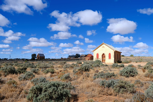 Façade of St. John Uniting Church in Streatham, Victoria, Australia