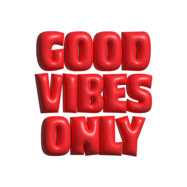 istock Hand Lettering GOOD VIBES ONLY. 3D Realistic Stylish Isolated on White 1746051689