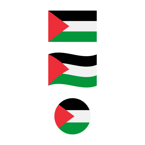 Flag of Palestine Vector Design. Scalable to any size. Vector illustration file. palestinian flag stock illustrations
