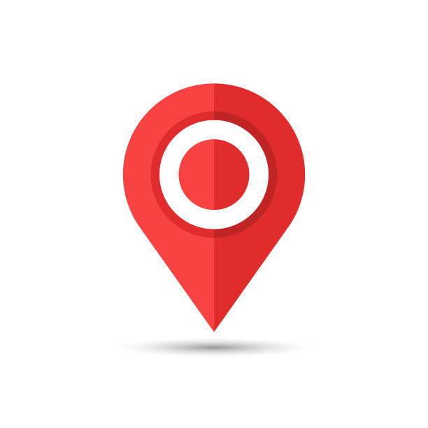 stockillustraties, clipart, cartoons en iconen met red map pin icon vector design. - locatiekaart