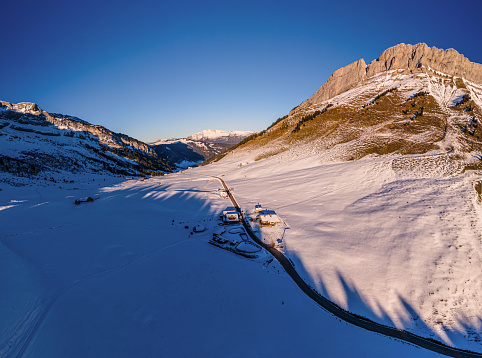 The Col des Aravis is the pass separating the commune of La Clusaz in Haute-Savoie from that of La Giettaz in Savoie. It constitutes the lowest crossing point crossing the Aravis chain, at 1,486 meters above sea level.