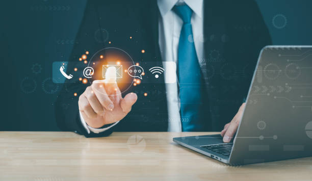 istock Customer relationship contact us or customer support hotline 1746090325