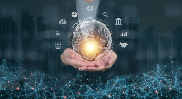 istock Network connection data analysis financial stock investment 1746091588