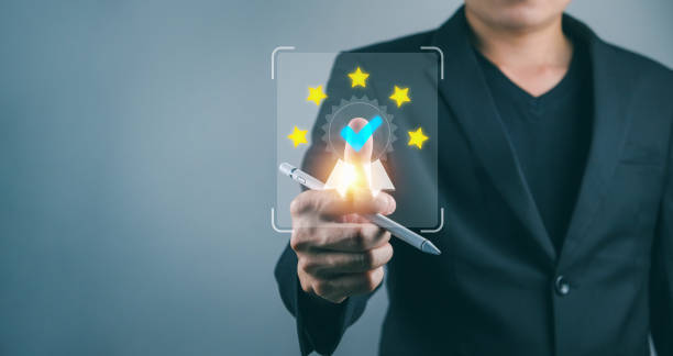 istock Top Service sign, service satisfaction 5-star quality assurance 1746092129