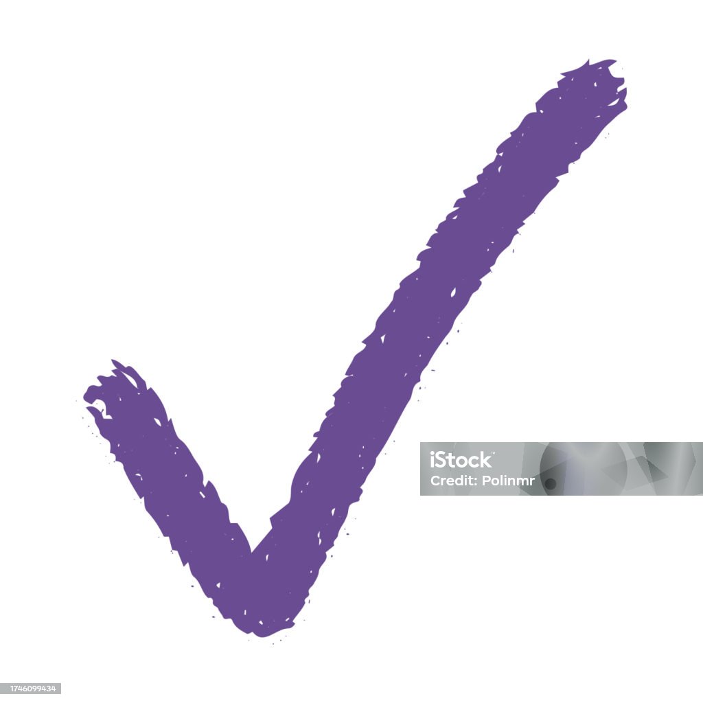 Ink Check Line Textured Ink Check Mark Stock Illustration - Download Image Now ...
