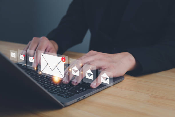 istock Email marketing concept, send email orapply for work newsletter working online 1746103379