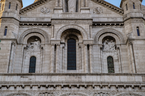 Montmartre in spring. One of the most popular tourist landmarks in Paris