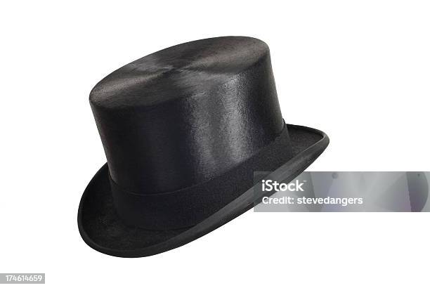 Шляпа Top Hat — стоковые фотографии и другие картинки Высокая шляпа - Высокая шляпа, Изолированный предмет, Чёрный цвет