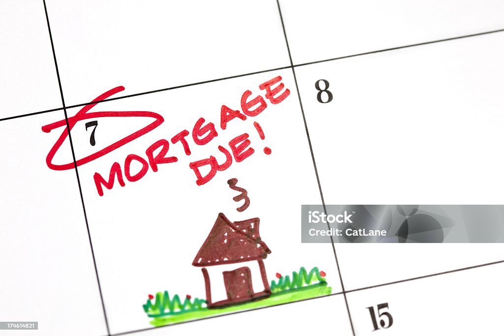 Serie Calendario/Mortgage debido - Foto de stock de Calendario libre de derechos