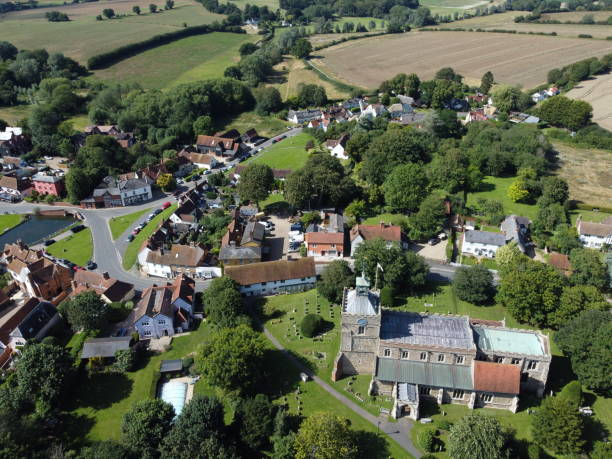 istock Finchingfield village aerial view 1746152305
