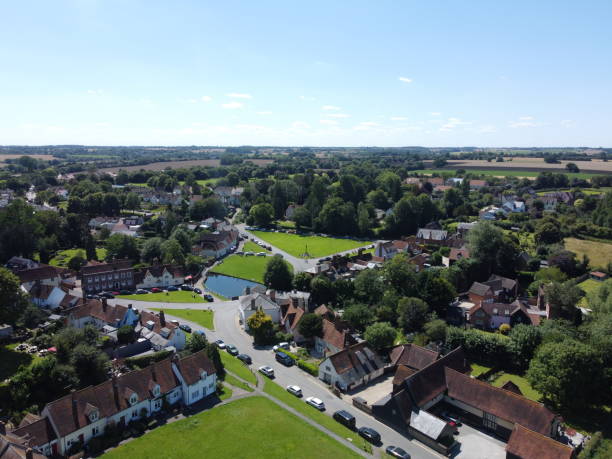 istock Finchingfield village aerial view 1746152349