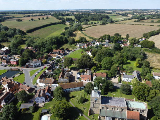istock Finchingfield village aerial view 1746152907