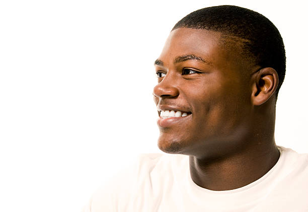 jeune homme afro-américain - teenager african descent laughing adolescence photos et images de collection