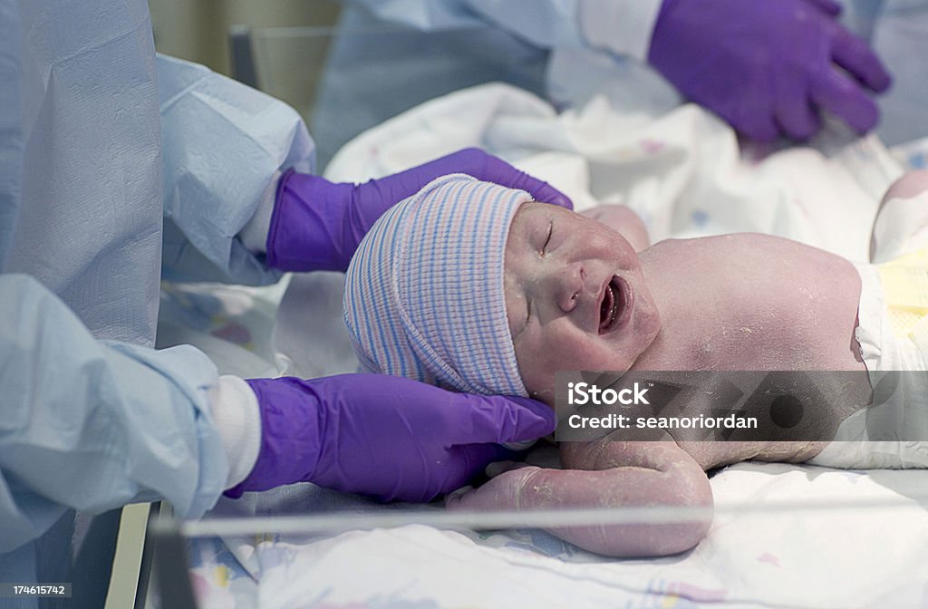 Primer plano recién nacido - Foto de stock de 0-11 meses libre de derechos