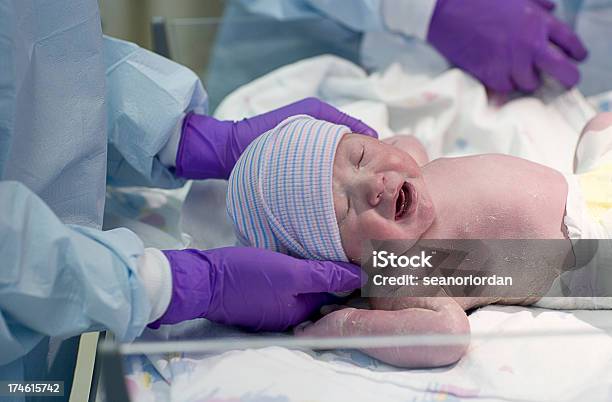 Closeup Neonato - Fotografie stock e altre immagini di 0-11 Mesi - 0-11 Mesi, Animale, Bambino appena nato