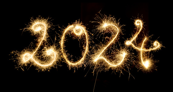 Sparkler Happy New Year 2024