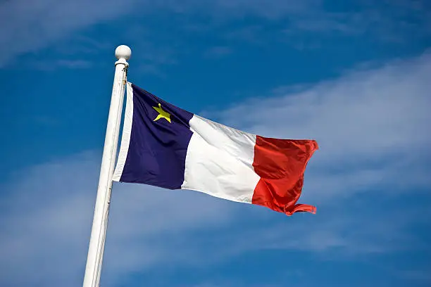 Photo of Acadian flag