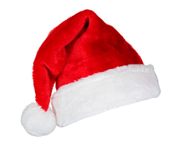 santa hat (en blanco) - gorro de papá noel fotografías e imágenes de stock