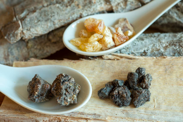 istock various incense resin chunks on small plates - boswellia - used as medicine 1746168547