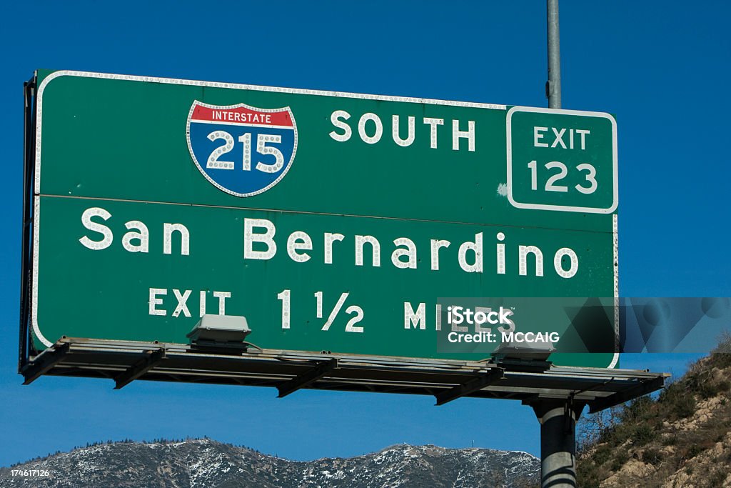 highway sign A highway sign in Southern California. California Stock Photo