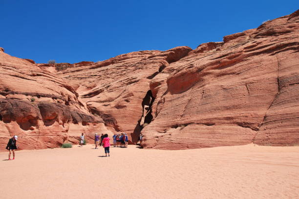 antelope canyon in arizona, usa - lower antelope stock-fotos und bilder