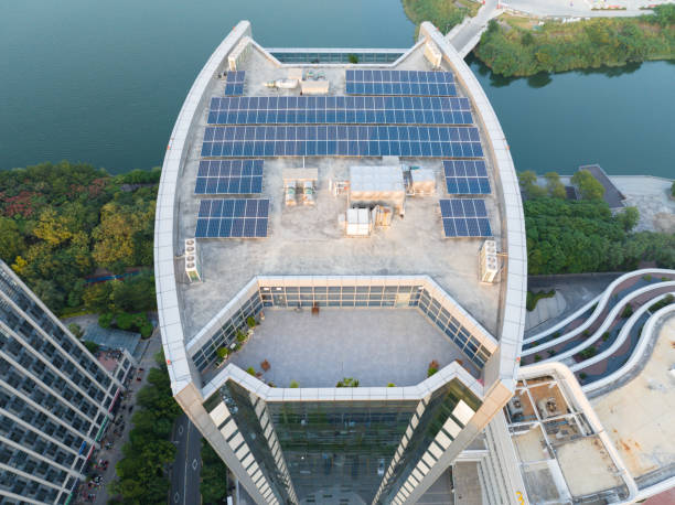 istock Solar power tiles on high-rise buildings 1746174400