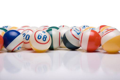 Bingo Balls on White Background