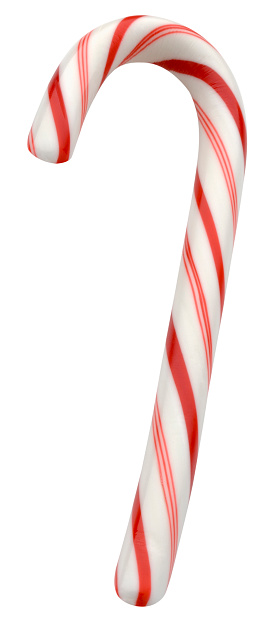 Set with yummy sweet Christmas candy canes on white background