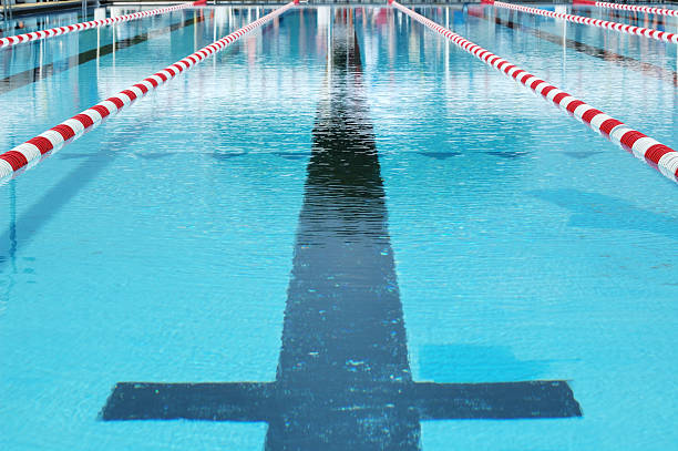 istock Red White Blue - Water and Swimming Lane Marker 174617958
