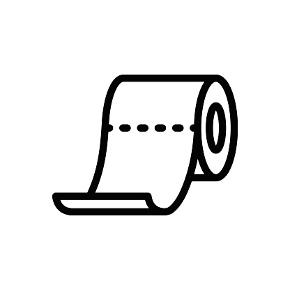 Toilet Paper Line Icon