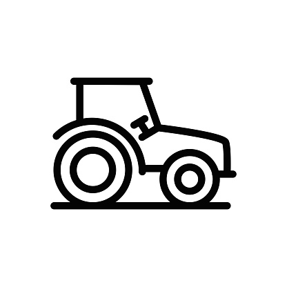 Tractor, Farming and Agriculture Line Icon