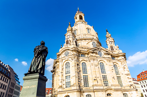 Luther statue in Dresden\n\nNote: \nStatue was built by Adolf von Donndorf in the year 1885