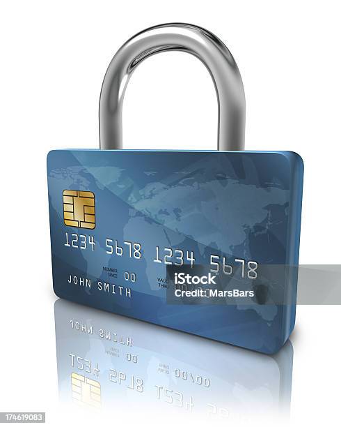 Bloqueio De Segurança Do Cartão De Crédito - Fotografias de stock e mais imagens de Cartão de Crédito - Cartão de Crédito, Sob proteção, Segurança