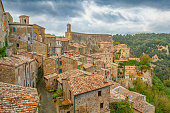 Old town of Sorano, Tuscany, Italy