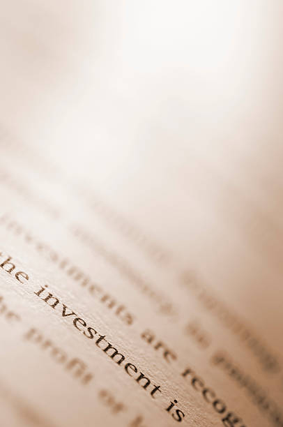 istock Image of a report, black text on a blurred white background 174619379
