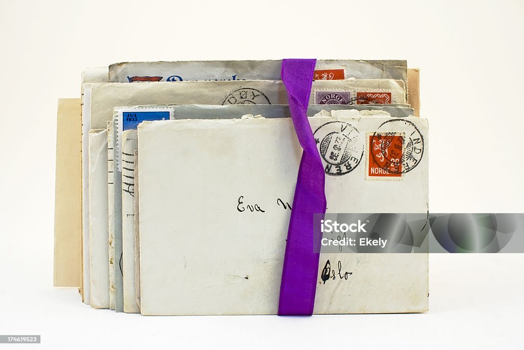 Pakiet stare miłości liter. - Zbiór zdjęć royalty-free (Antyczny)