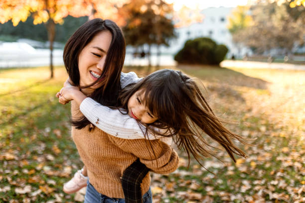 istock Playing in park on sunny autumn day 1746195261