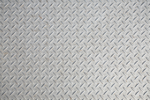 Close-up on diamond plate texture.