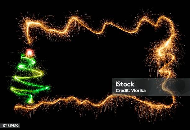 Moldura De Natal - Fotografias de stock e mais imagens de Abeto - Abeto, Abstrato, Amarelo