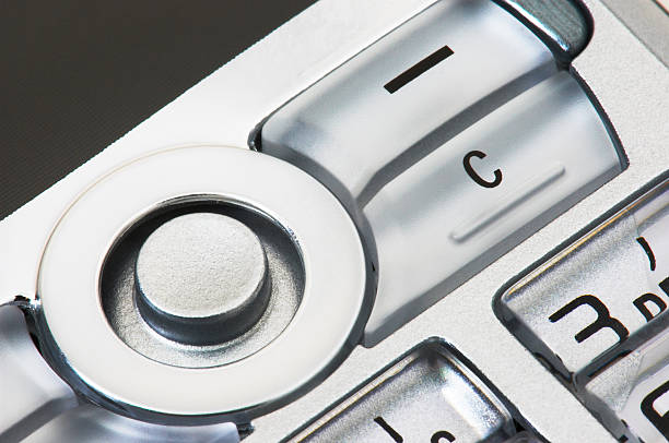 Mobile keypad close-up, macro stock photo