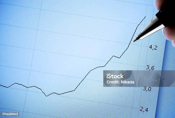 Foto de Os Ganhos Positivos e mais fotos de stock de Analisar - Analisar, Atividade Financeira, Azul