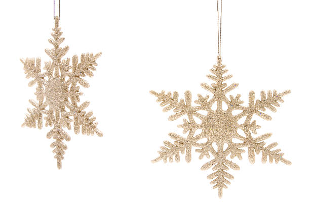 istock Christmas snowflake ornaments gold isolated decoration 174621850