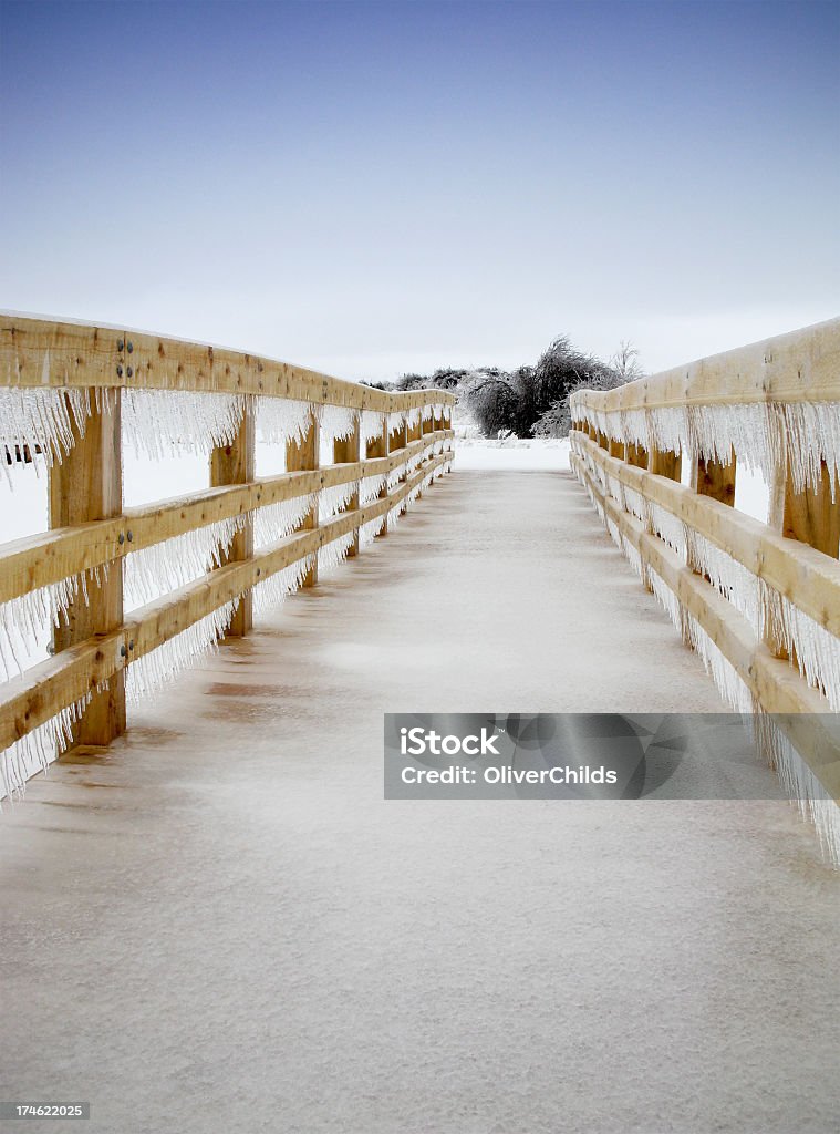 Frozen pied pont. - Photo de Tempête de glace - Temps qu'il fait libre de droits