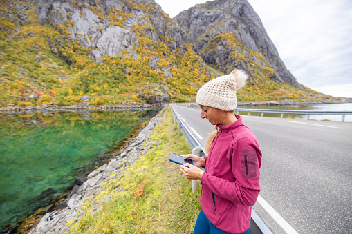Female travels in the mountains of Northern Norway, autumn