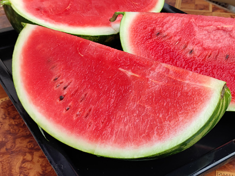 ripe watermelon close up