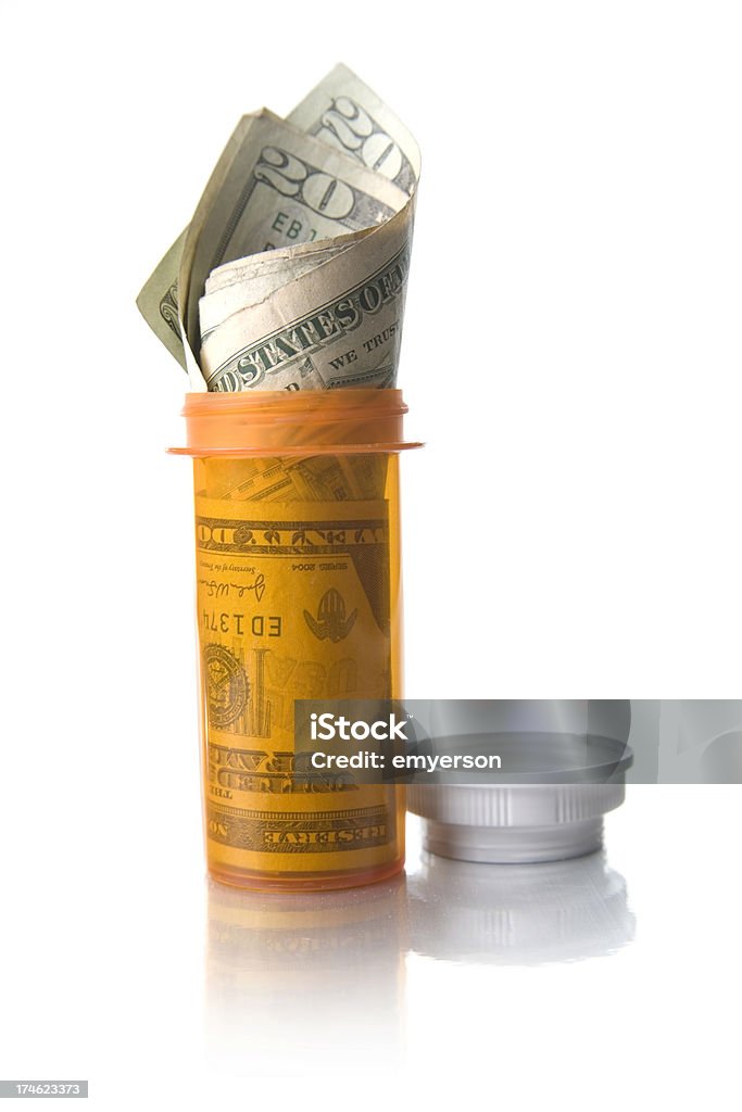 Costo di assistenza sanitaria - Foto stock royalty-free di Banconota di dollaro statunitense
