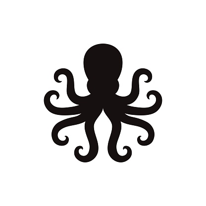 Octopus Logo. Silhouette Octopus vector illustration